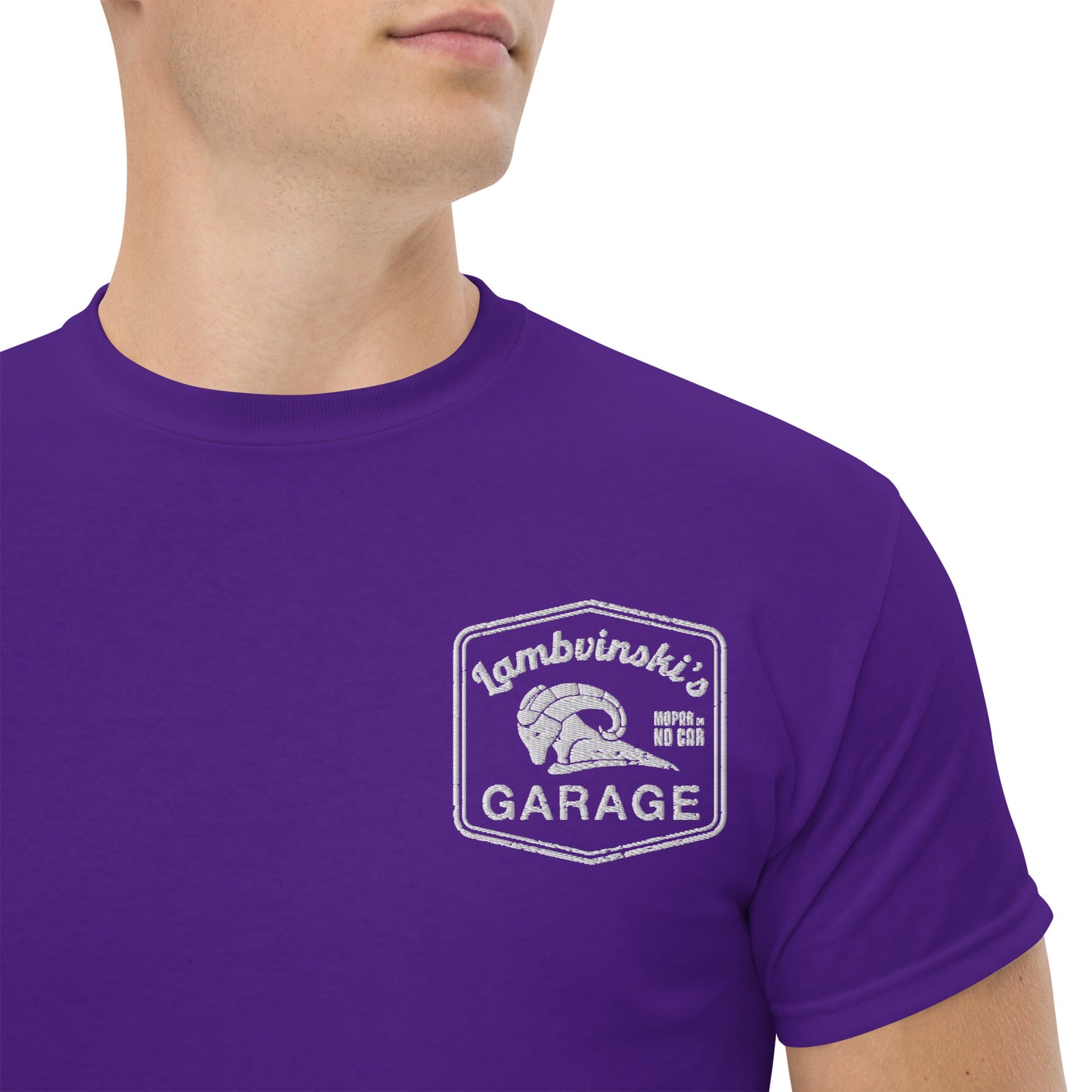 Lambvinskis Garage front and back logo tee