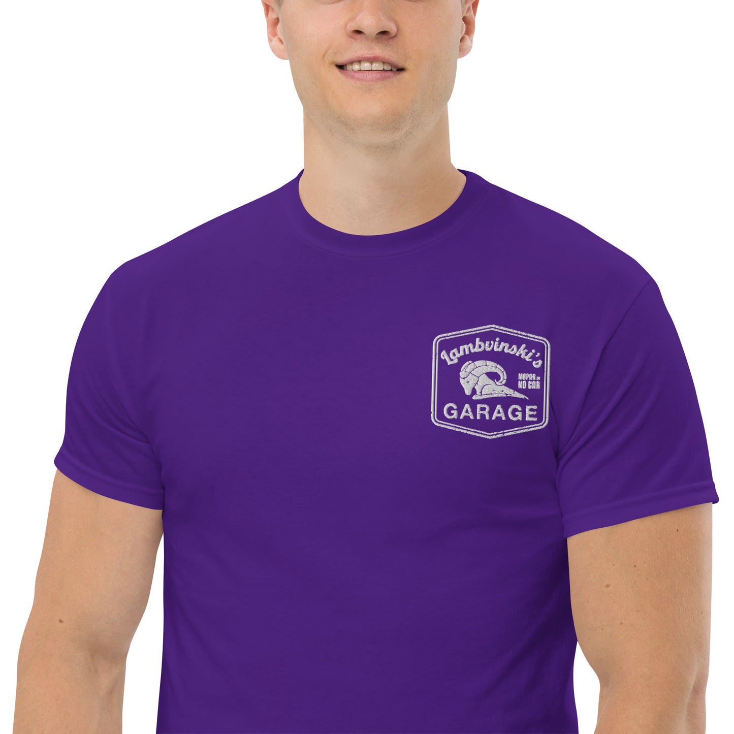Lambvinskis Garage front and back logo tee