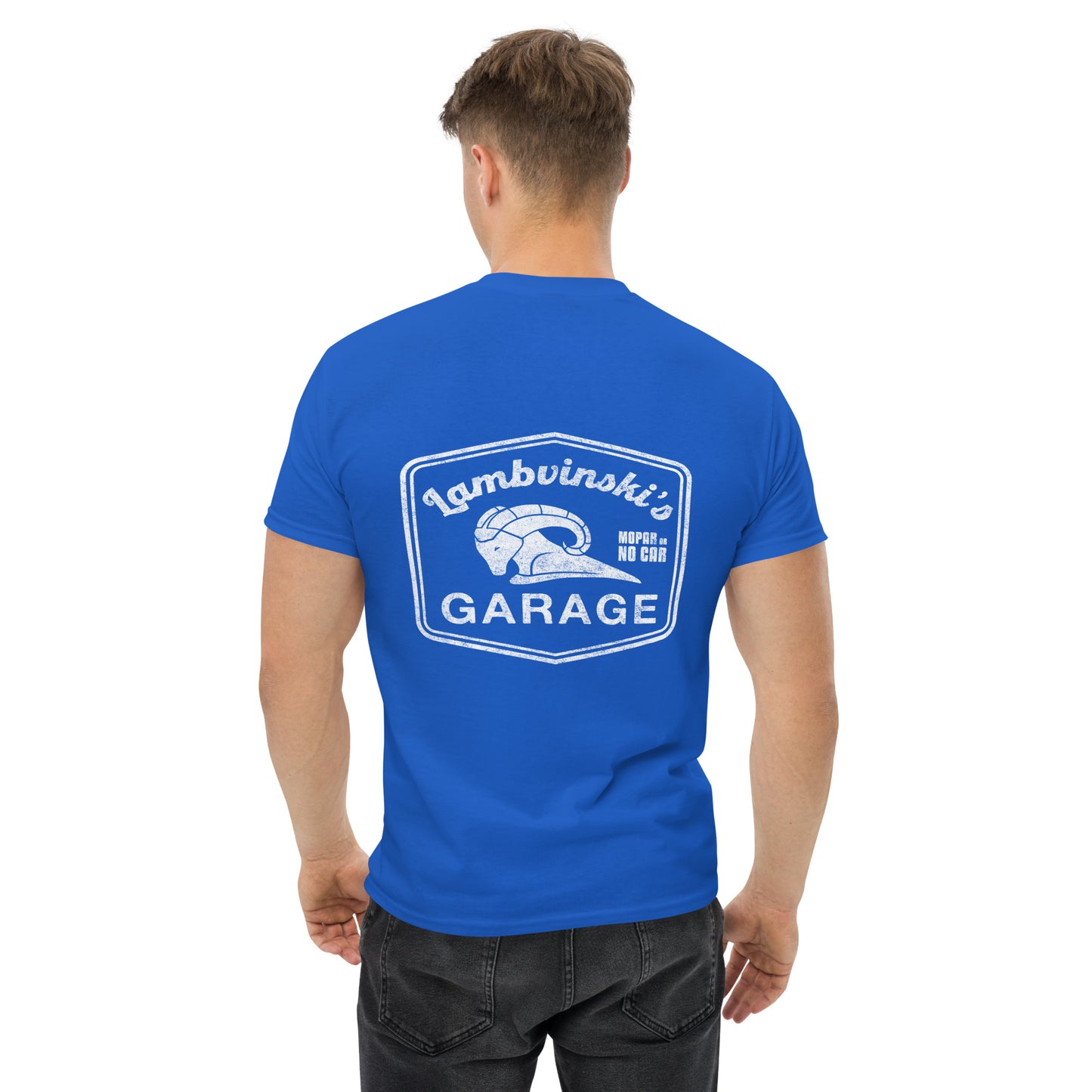 Lambvinskis Garage front and back logo tee